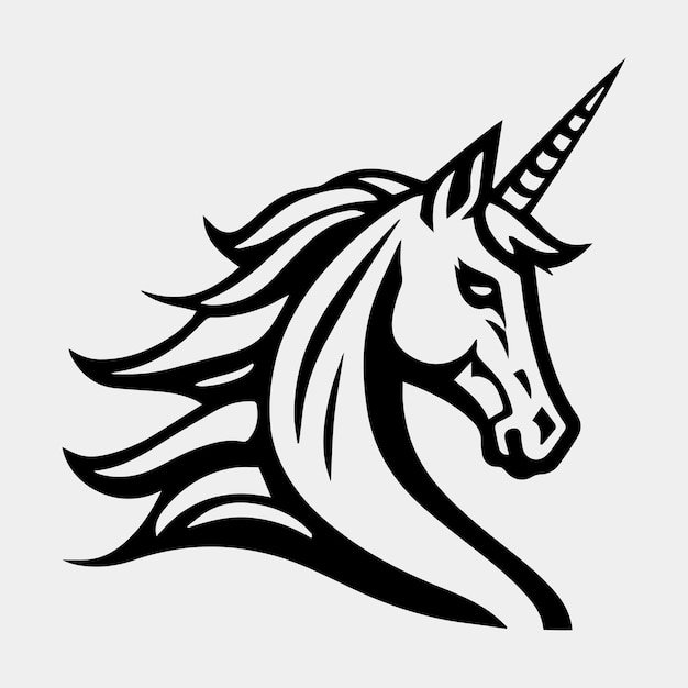 Unicorn mascotte logo ontwerp sjabloon inspiratie vectorillustratie