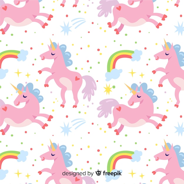 Vector unicorn pattern