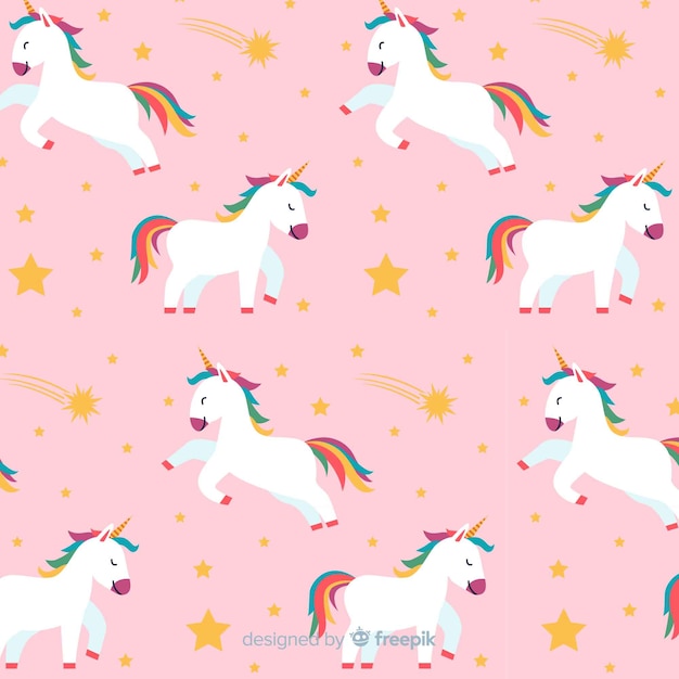 Vector unicorn pattern