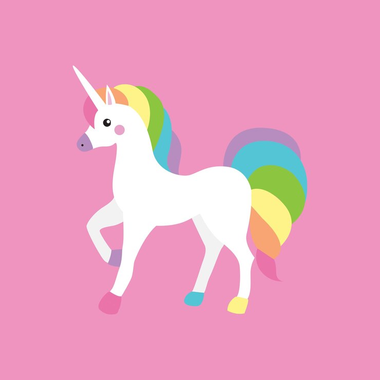 वेक्टर unicorn pony pink girl baby room decor kids decoration