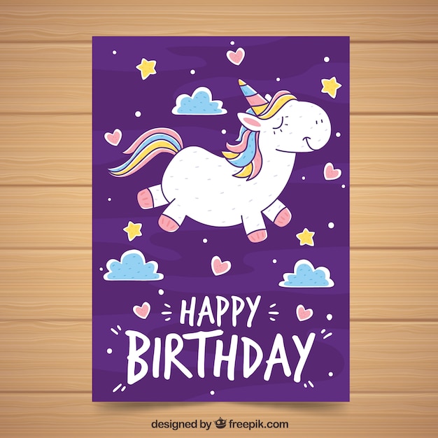 Vector unicorn poster template