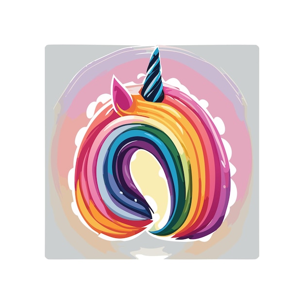 Vector unicorn rainbow lux