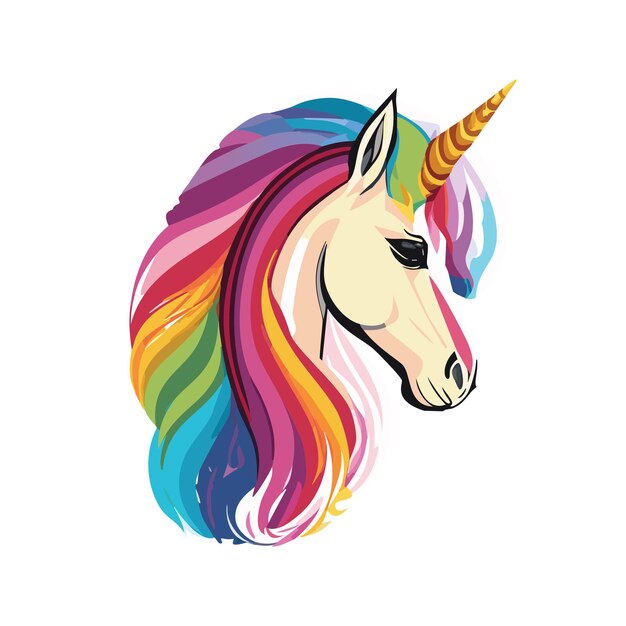 Vector unicorn rainbow lux