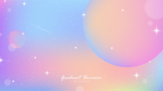 Unicorn sky colorful gradient