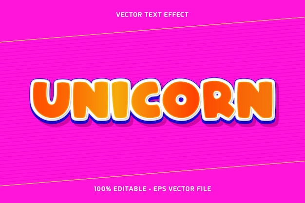 Unicorn vector text effect