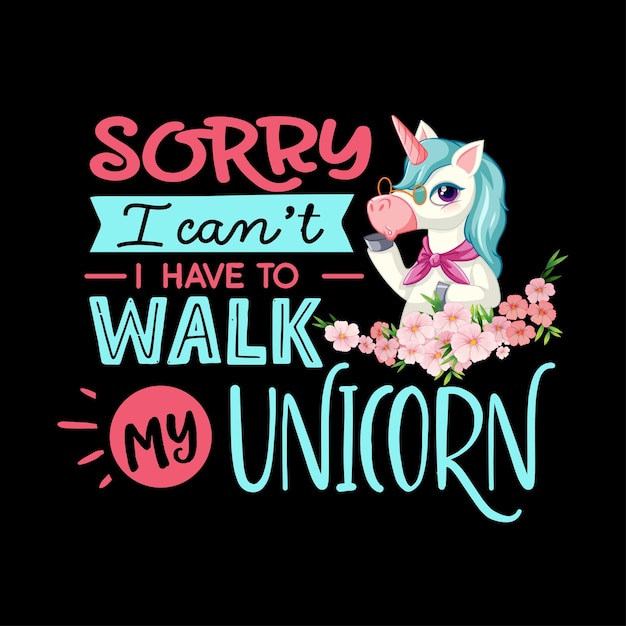 Unicorn vector Tshirt Design
