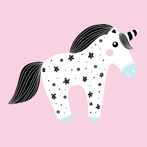 Unicorno bianco nero regina unicorno bianco arcobaleno colore bianco triangolo sfondo grigio crine di cavallo eleg