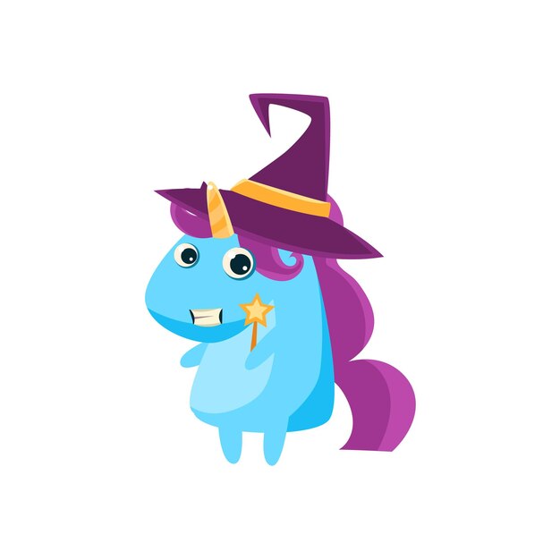 Unicorno in costume da strega