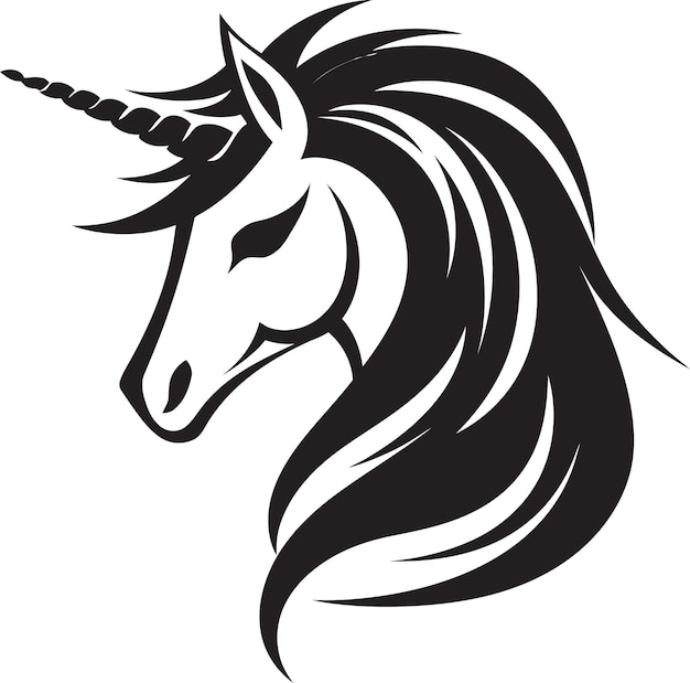 UnicornMatrix Creative Unicorn Icon Crafts MysticalSymmetry Векторная эмблема единорога