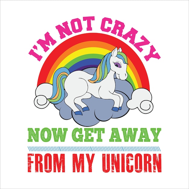 Unicoron voor typografie tshirt design