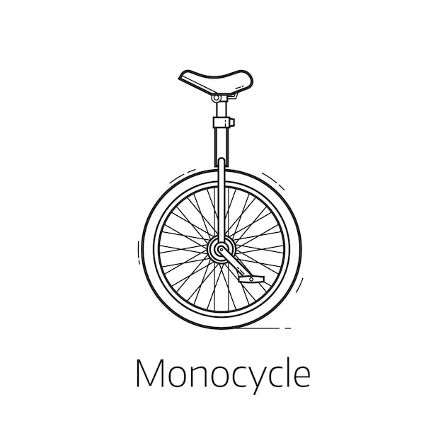 Unicycle Vector Illustration