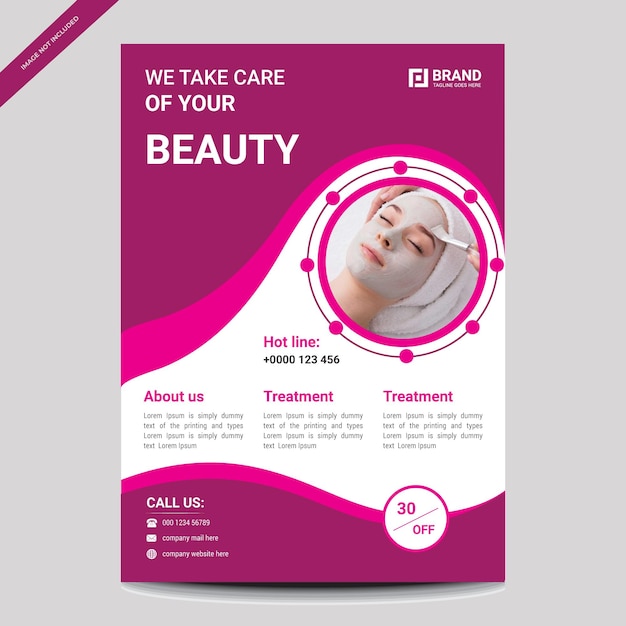 Uniek Beauty Flyer-ontwerp met een goede uitstraling