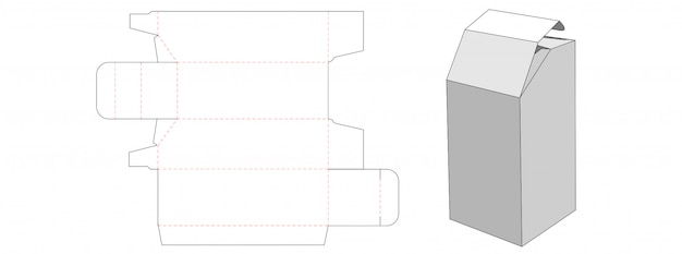 Uniek doos gestanst sjabloonontwerp