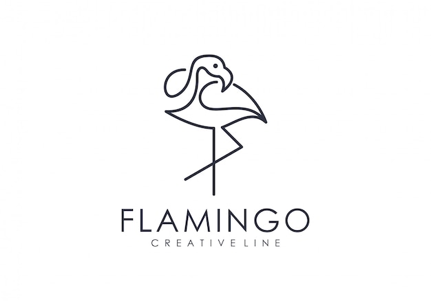 Uniek flamingo-overzichtslogo