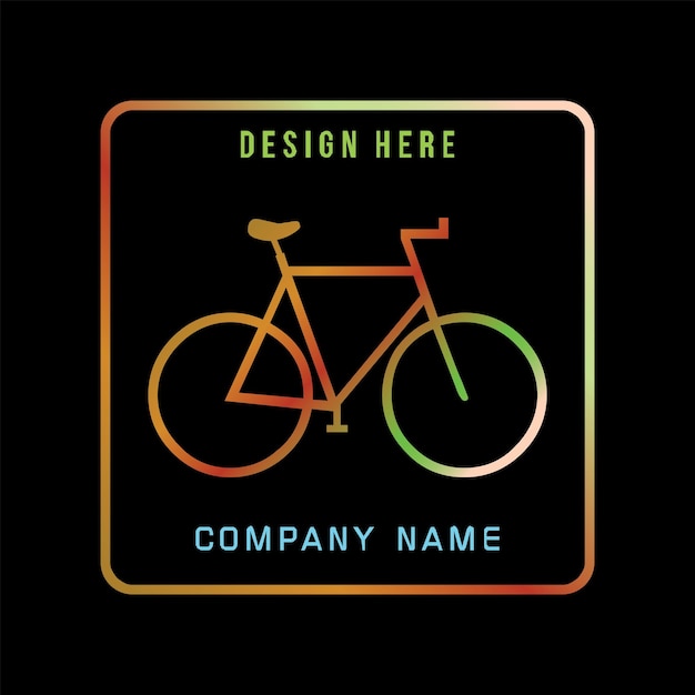Uniek kleurrijk mountainbike-logo voor de ontwerpdoeleinden van ons bedrijf