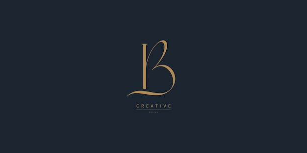 Uniek letter B logo-ontwerp Luxe eerste monogram Creatief elegant design letter B