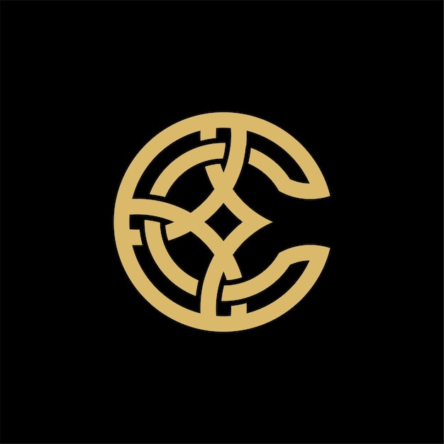 uniek letter c gouden logo