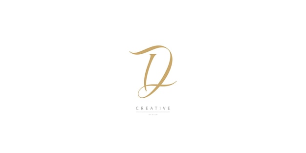Uniek letter D logo-ontwerp Luxe eerste monogram Creatief elegant design letter D