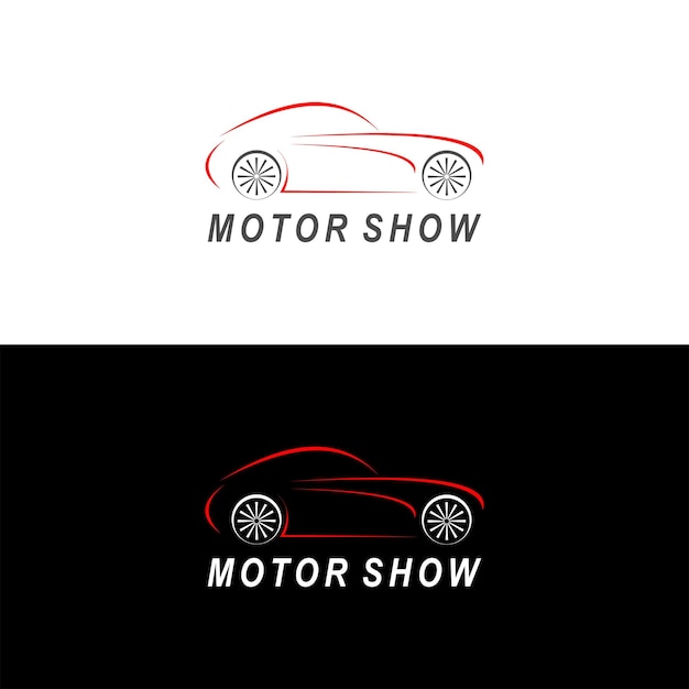 Uniek logo-ontwerp met lijntekeningen voor auto's