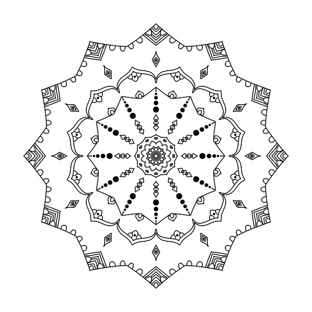 Vector uniek luxe prachtig bloemen mandala ontwerp