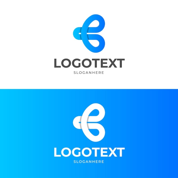 Uniek modern minimalistisch B Letter Logo Design Gradient B Letter Logo