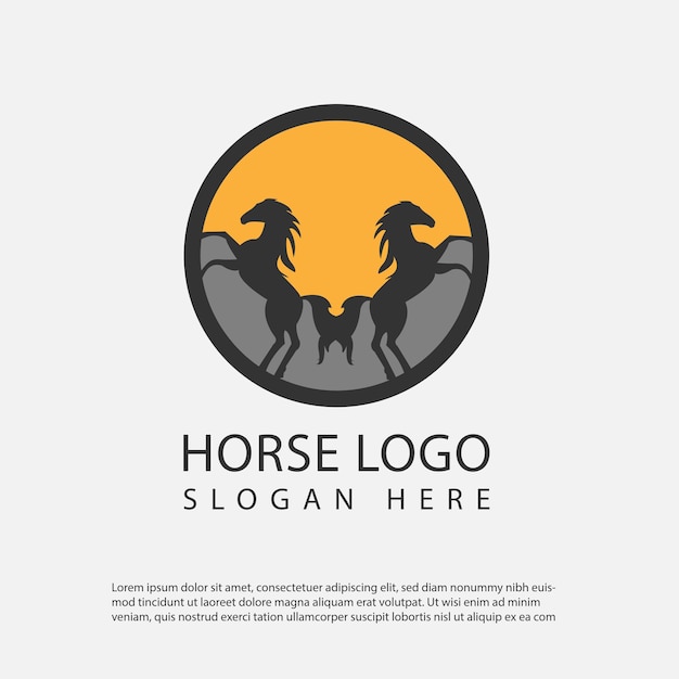 uniek modern paardenlogotype