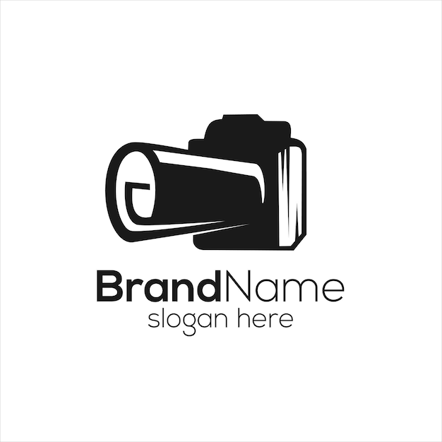 Uniek papier camera logo sjabloon ontwerp teken fotografie papier logo pictogram ontwerp vector voorraad