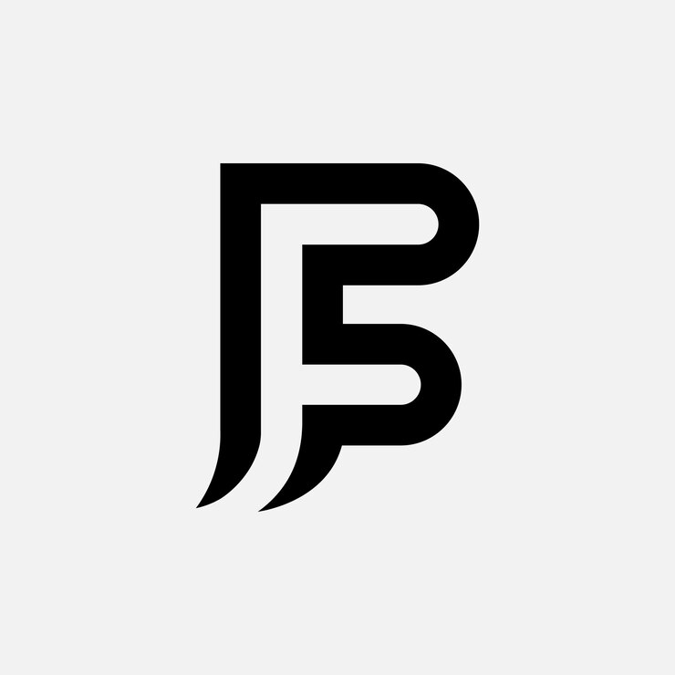 Vector uniek trendy geometrisch eenvoudig logo ontwerp letter f