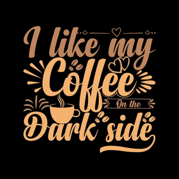 Uniek typografie koffie T-shirt