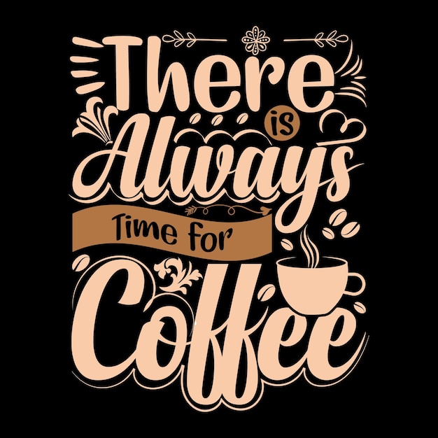 Uniek typografie koffie T-shirt