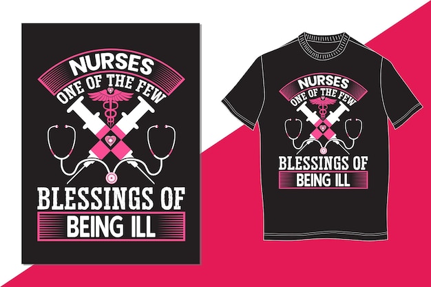 uniek verpleegster t-shirtontwerp