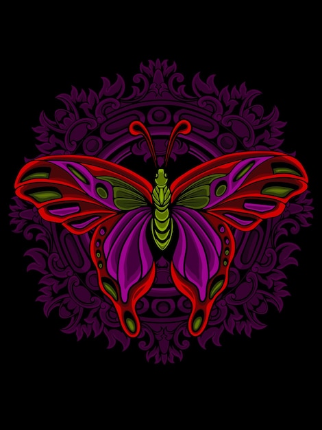 uniek vlinderontwerp met prachtige kleurenvector