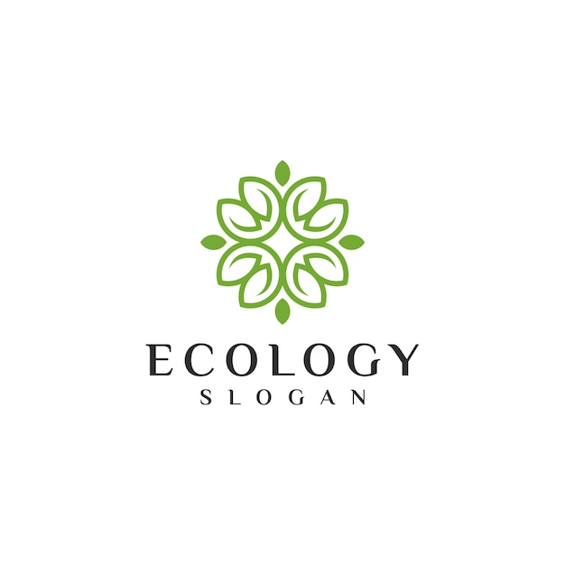 Unieke ecologie logo sjabloon