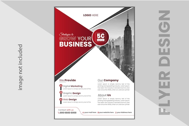 Unieke en eenvoudige business flyer ontwerp sjabloon