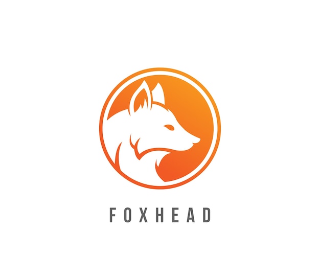Unieke Fox hoofd vector logo ontwerp illustratie