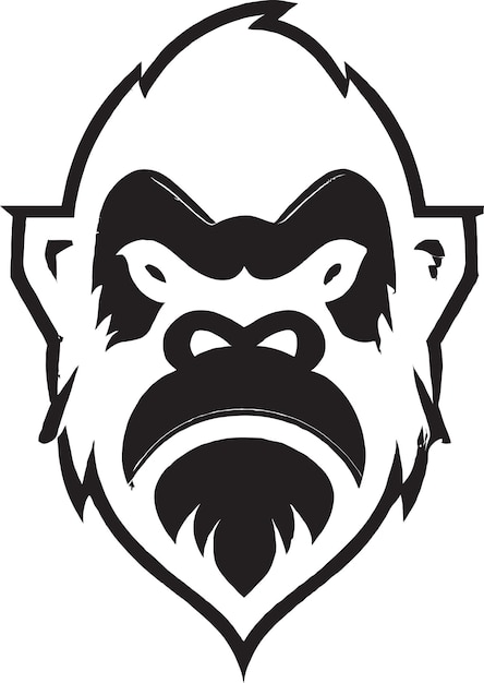 Vector unieke gorilla logo vector
