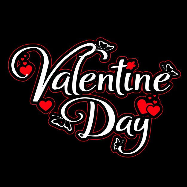 Unieke Happy Valentine's Day typografische en ontwerp t-shirt en kaart ontwerp voor man vrouw en kidz