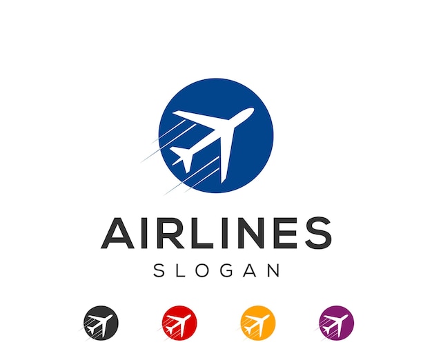 Unieke luchtvaartmaatschappij logo ontwerpsjabloon