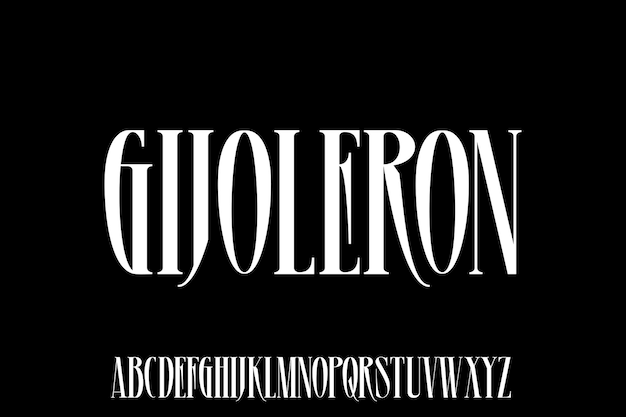 Unieke luxe en elegante serif-lettertype glamourstijl