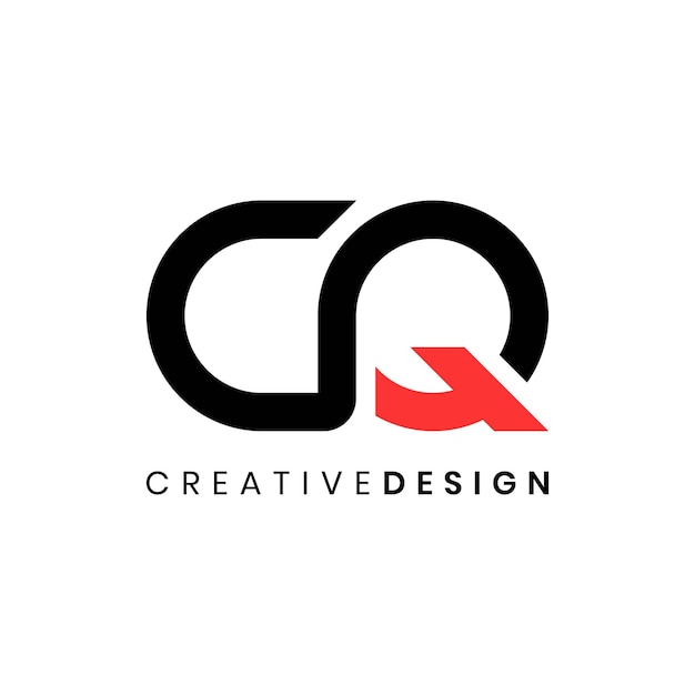 Vector unieke moderne initiële cq logo ontwerp vectorillustratie