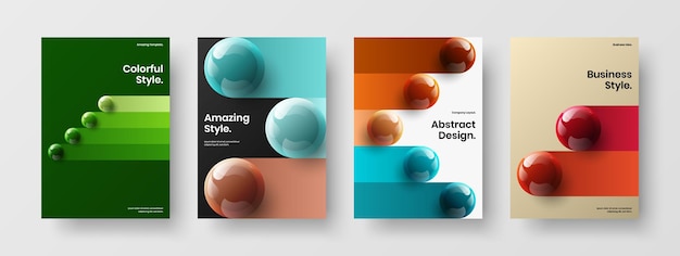 Unieke pamflet vector ontwerpconcept set