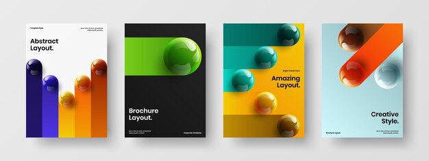 Unieke presentatie vector ontwerp illustratie set