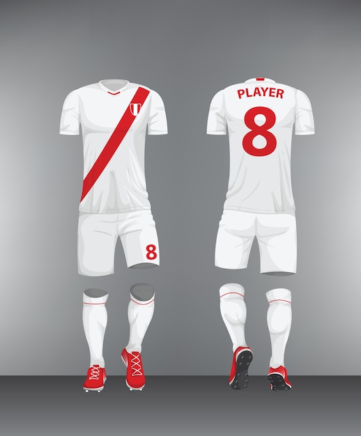 Uniforme voetbal peru vector