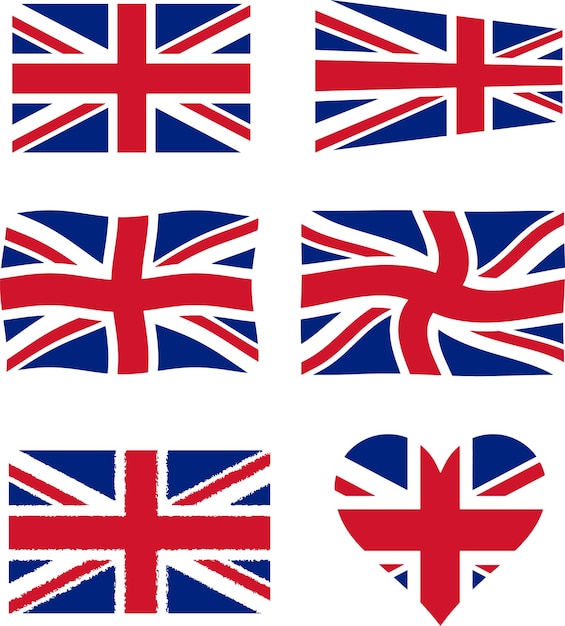 Vettore union jack flag forme grafica vettoriale