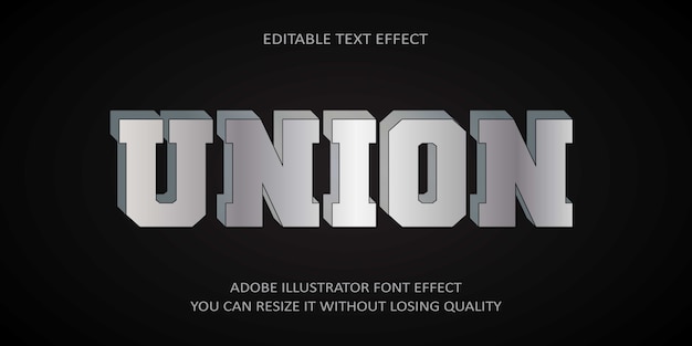 Union text font effect