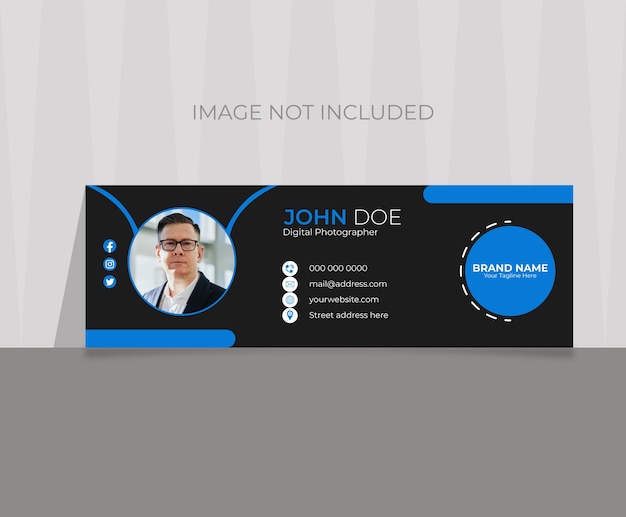 uniqe background email signature design template