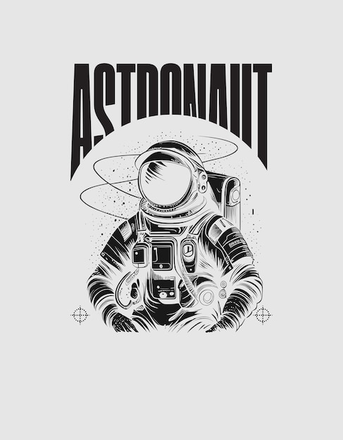 Vector unique astronaut tshirt design