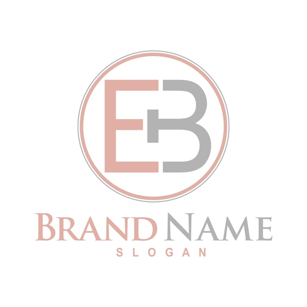 Unique attractive creative modern initial BE EB or E B initial logo