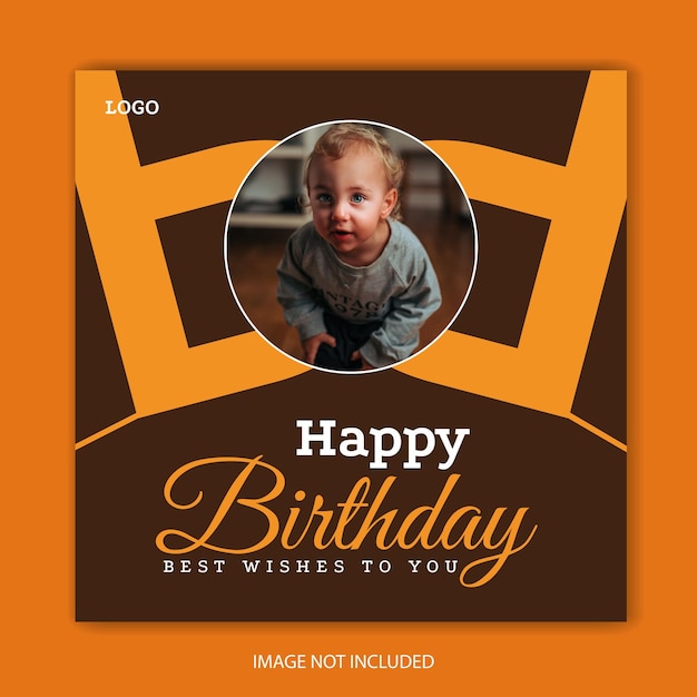 Vector unique birthday social media birthday banner design template