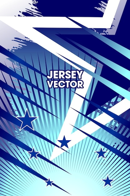 Unique Blue Vector abstract pattern for sport jersey design